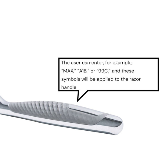 Personalized Harry’s Silver Razor Mega Set | Custom Engraved Handle + 32 Blade Refills